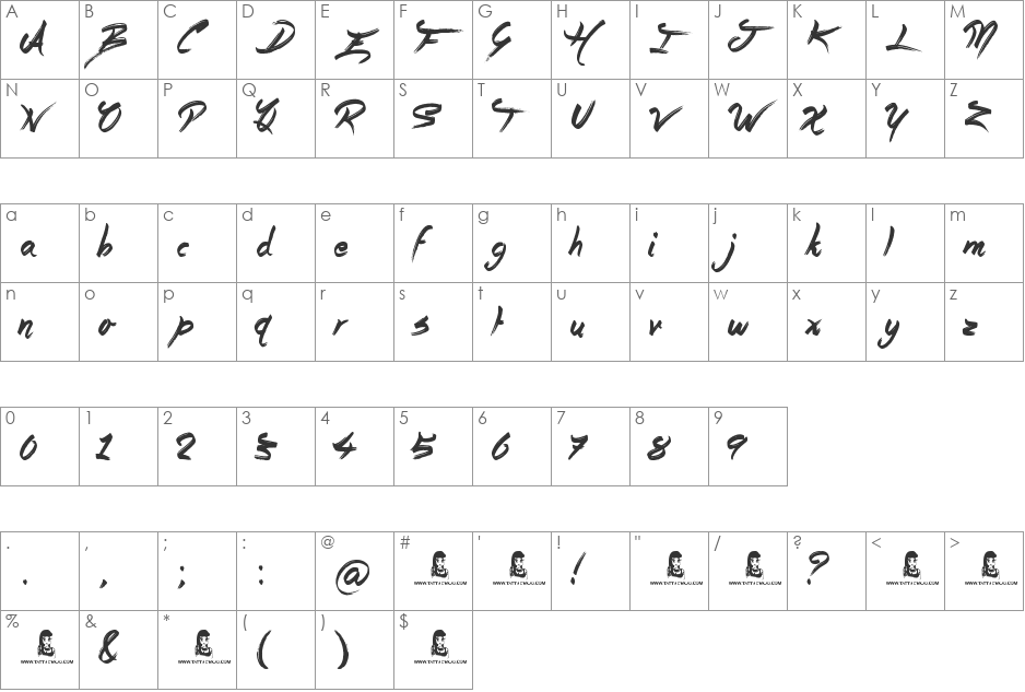 Story Book font character map preview