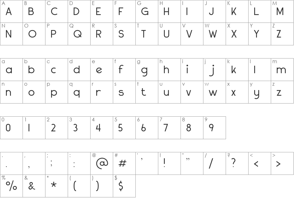Stout Deco font character map preview