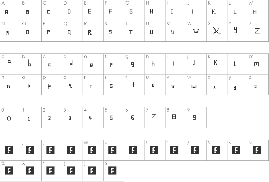 striaght font character map preview