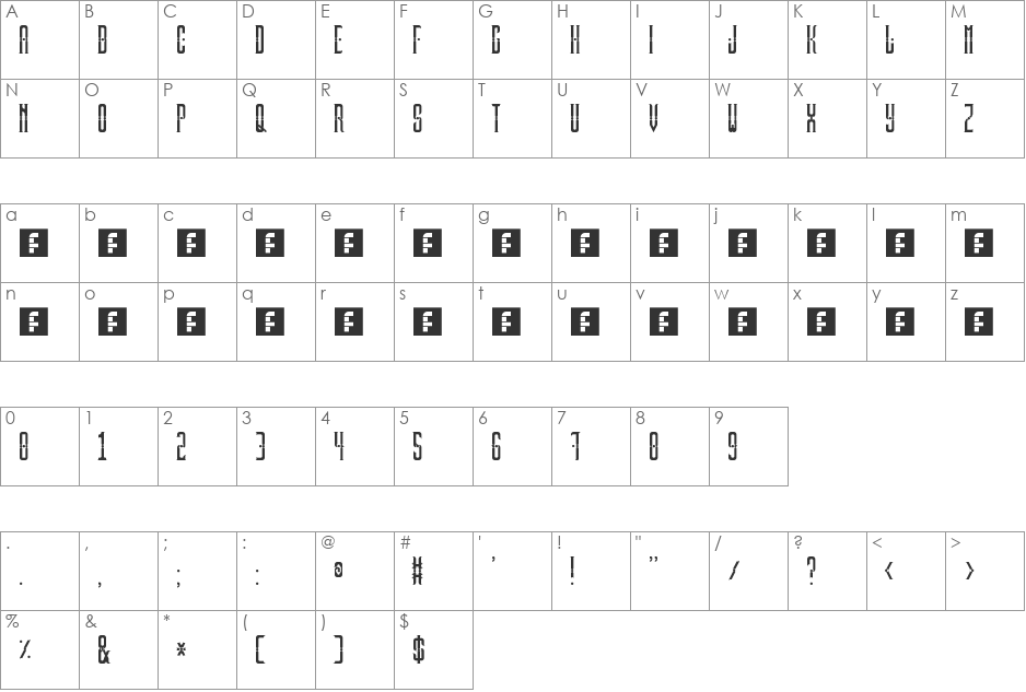 stringbead thorough font character map preview