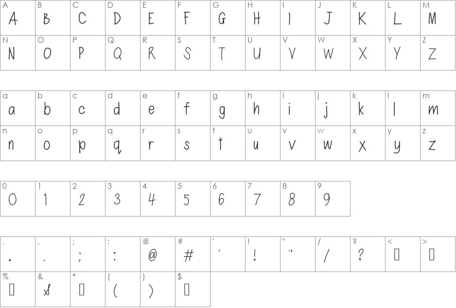 stylus font character map preview