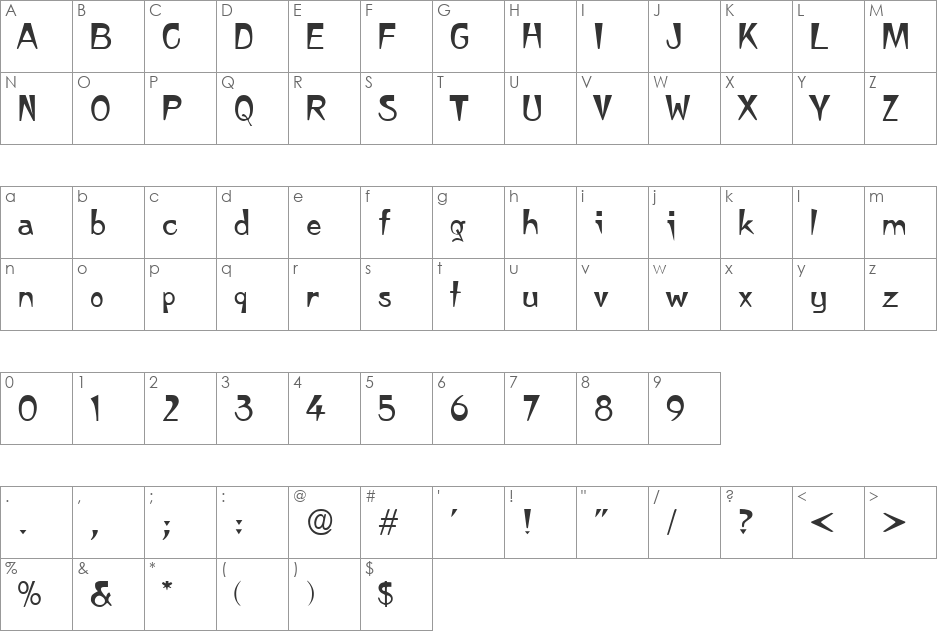 Stylus font character map preview