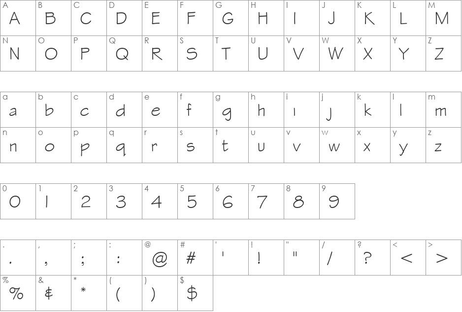 Stylus font character map preview