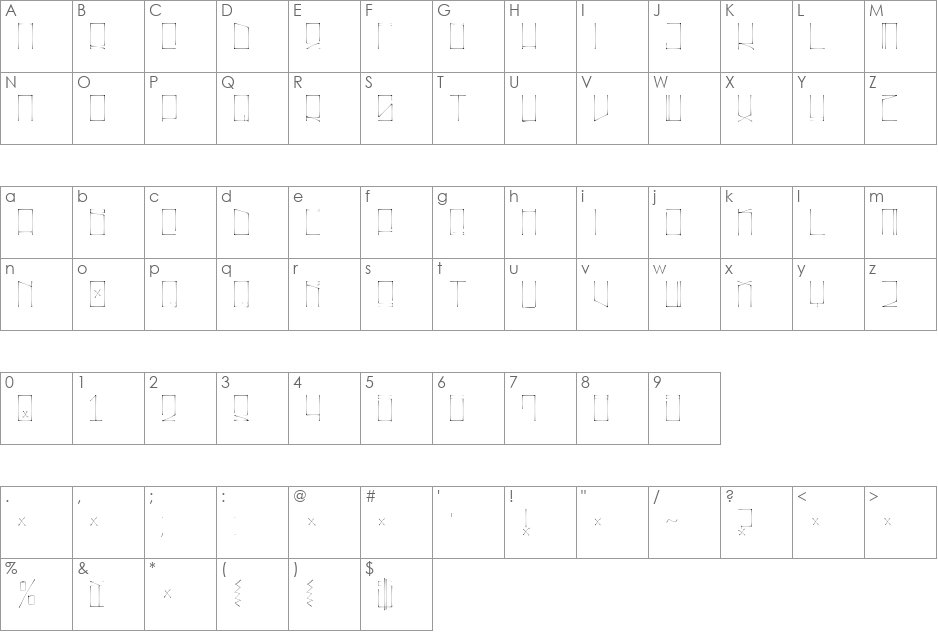 Suecos Locos font character map preview