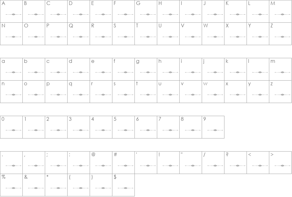 Sughayer Separates_31 font character map preview