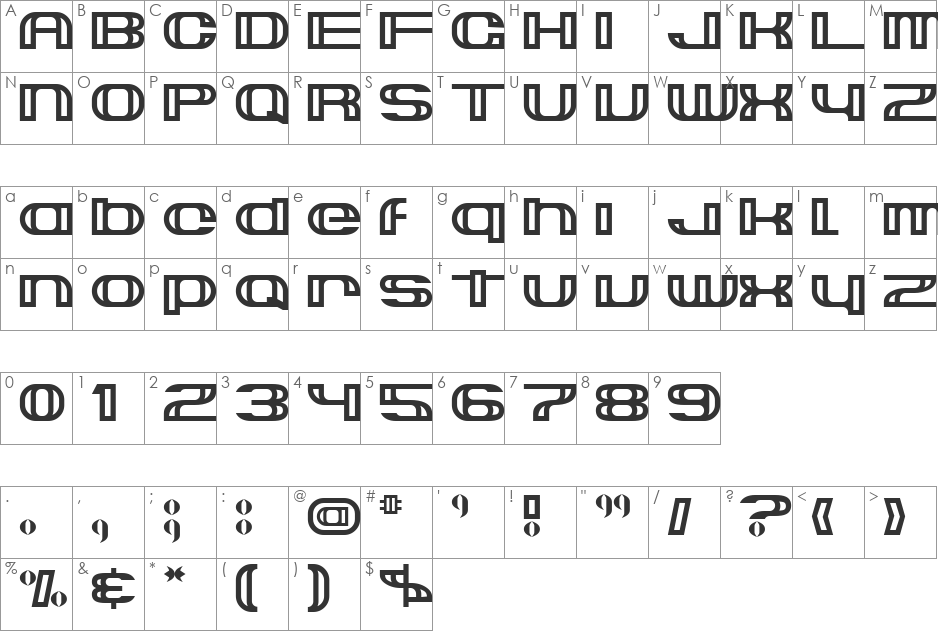 Suncatcher Fill font character map preview