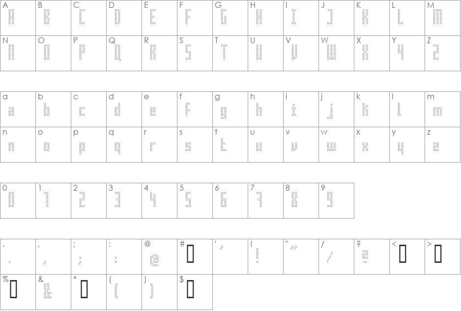 superaircraft font character map preview