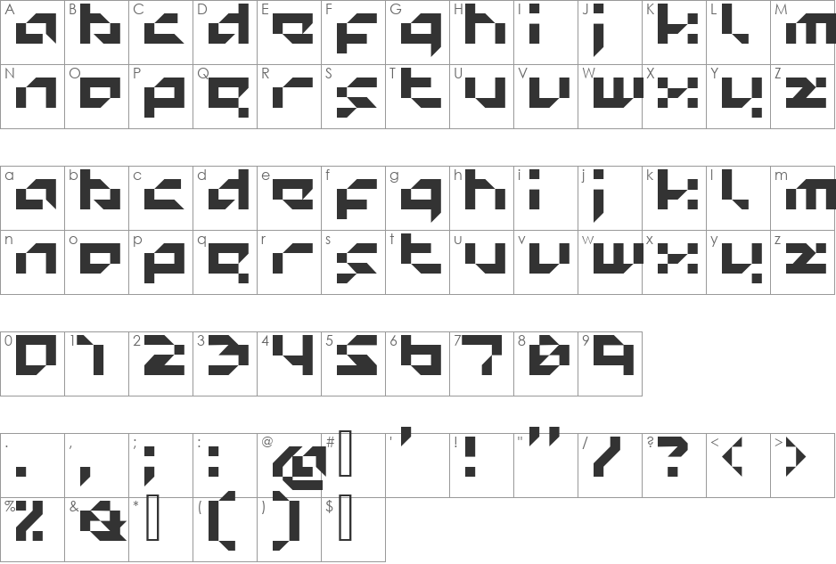 superload font character map preview