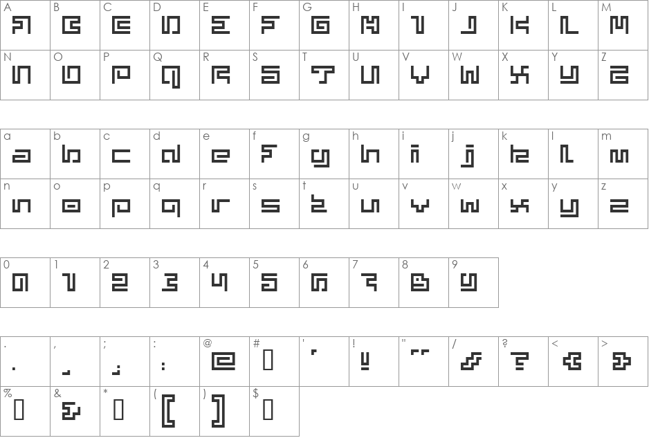 superphunky font character map preview