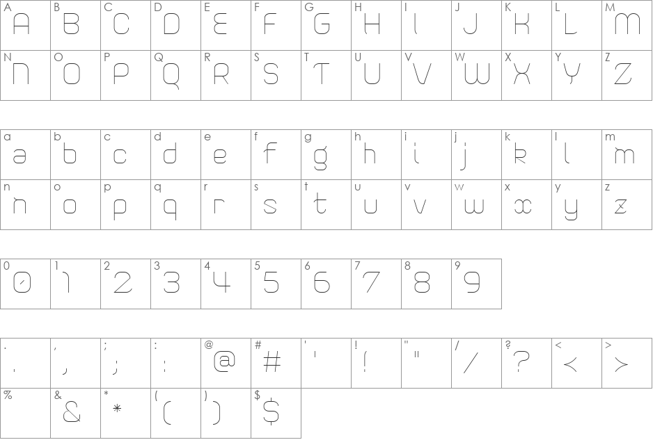 Sweet Confusion font character map preview
