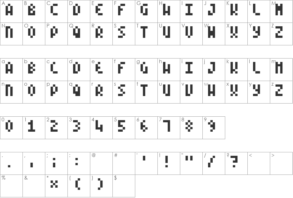 syndicate font character map preview