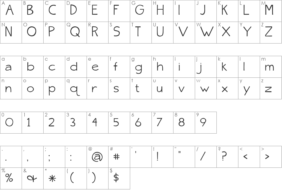 {skinny} jeans font character map preview