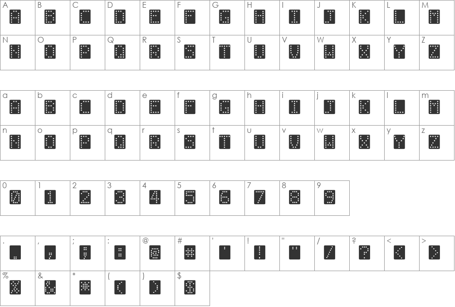 Tableau font character map preview