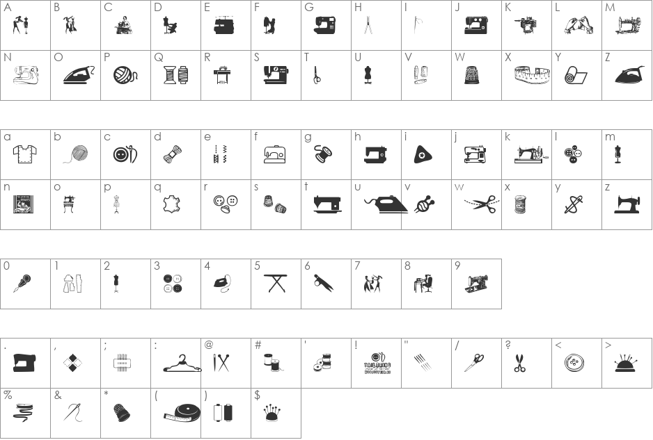 Tailoring font character map preview