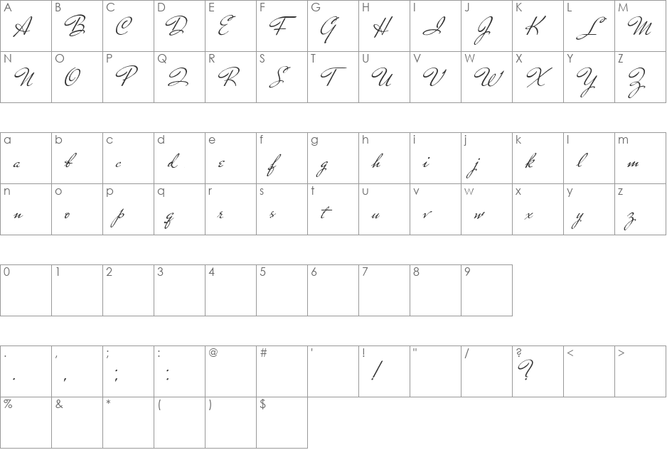 Take a Pebble font character map preview