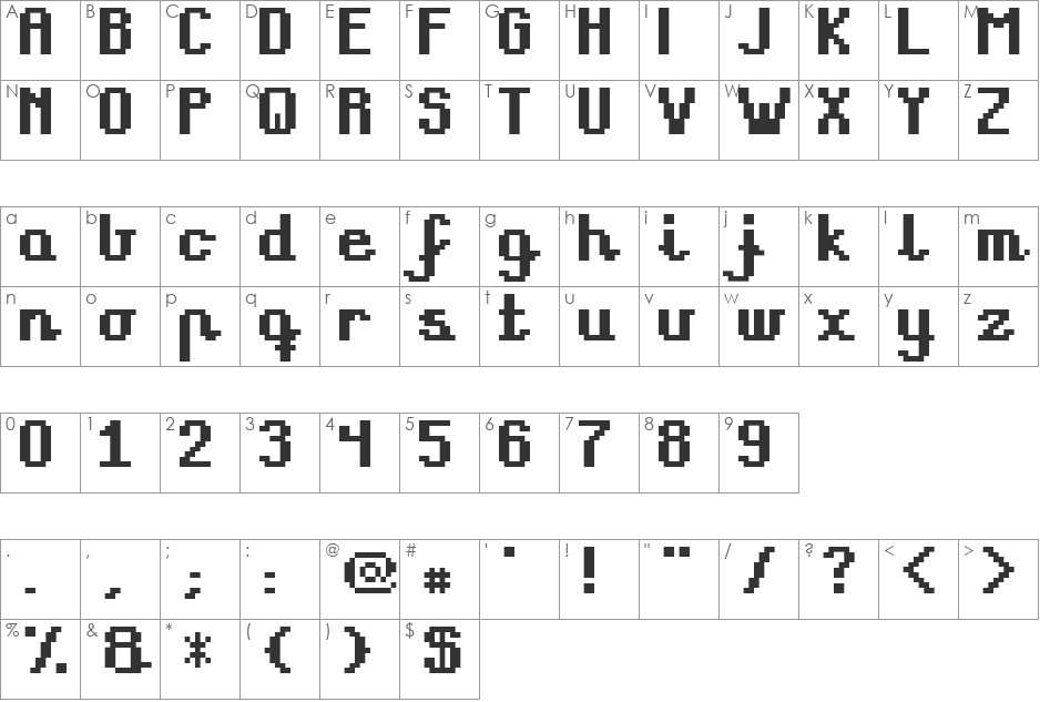 Teachers Pet Bold font character map preview